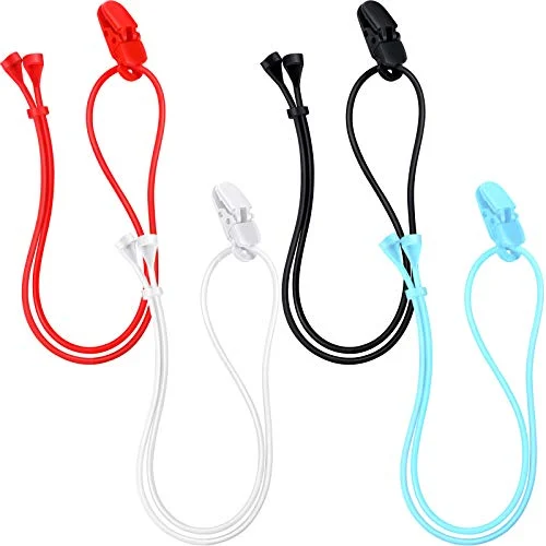 4 Pcs Hearing Aid Clips, black, blue, red, white, product photo