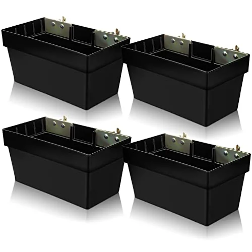 4 Piece E-track Basket Storage Bin E Track Accessories, black, product photo