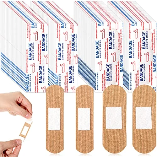 400 Pcs Bandages Bulk Various Sizes Food Service Waterproof, product photo