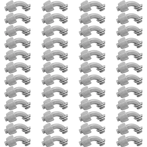48 Pieces 1/2 Inch Liquid Tight Connector Flexible Non, gray, product photo