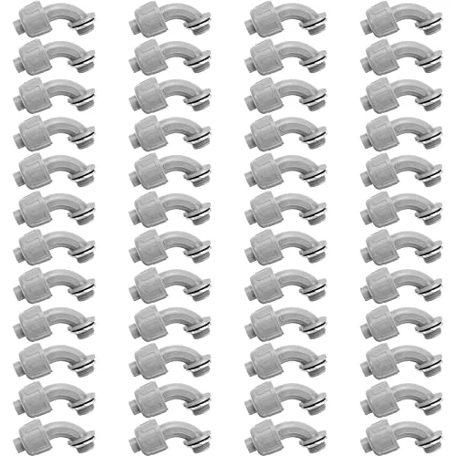 48 Pieces 1/2 Inch Liquid Tight Connector Flexible Non, gray, product photo