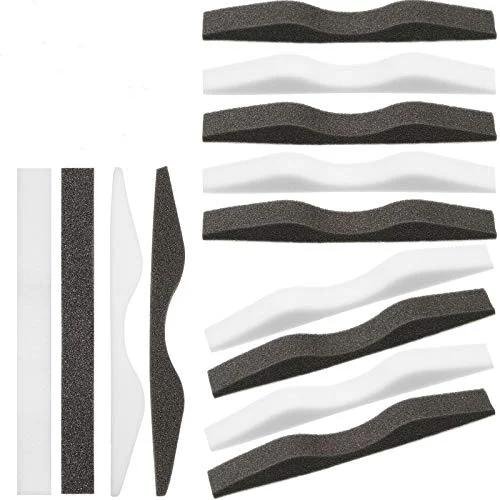 50 Pcs Microfiber Memory Foam Nose Bridge Pads Anti, white, black, product photo