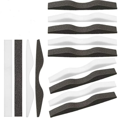 50 Pcs Microfiber Memory Foam Nose Bridge Pads Anti, white, black, product photo