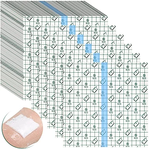 50 Pcs Transparent Waterproof Adhesive Dressing Bandage, as picture shown, product photo