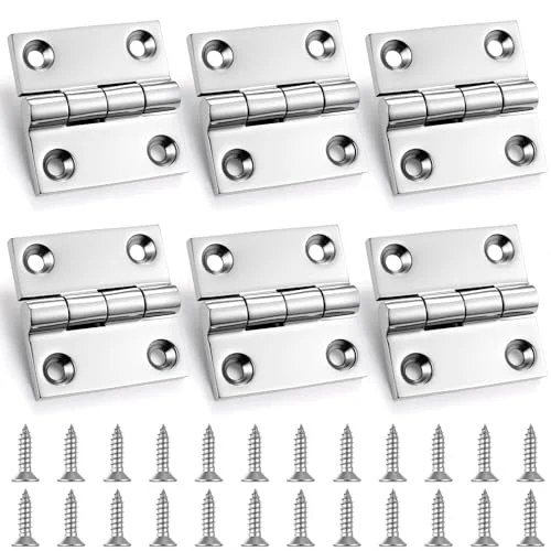 6 Pack 316 Stainless Steel Hinges Marine Grade 2″, product photo