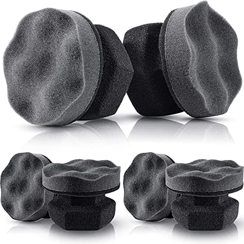 6 Pack Large Tire Shine Applicator Pad Tire Dressing, gray, product photo