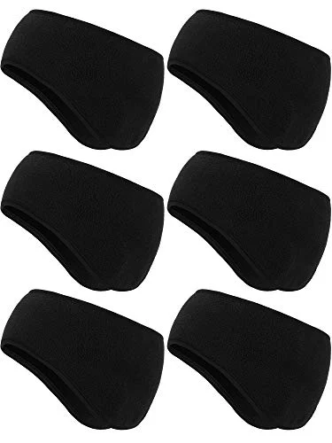 6 Pcs Ear Warmer Headbands Winter Ear Muffs Running, black, product photo