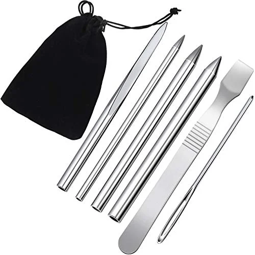 6 Pieces Paracord Stitching Set Paracord Needle, silvery, product photo