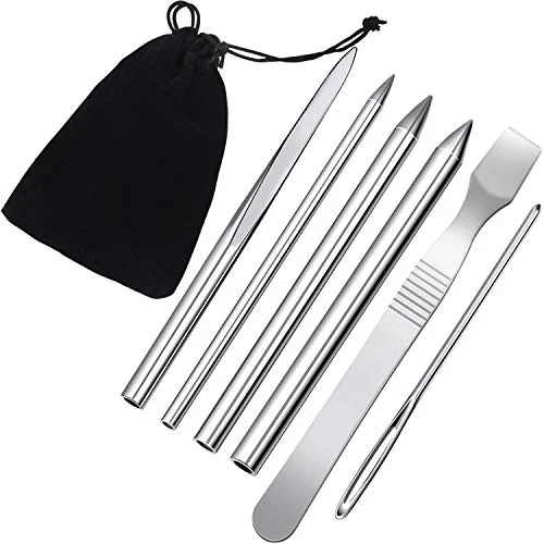 6 Pieces Paracord Stitching Set Paracord Needle, silvery, product photo