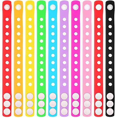 60 Pcs Silicone Bracelets Kids Adjustable Charm Wristbands Bulk, [multiple], product photo