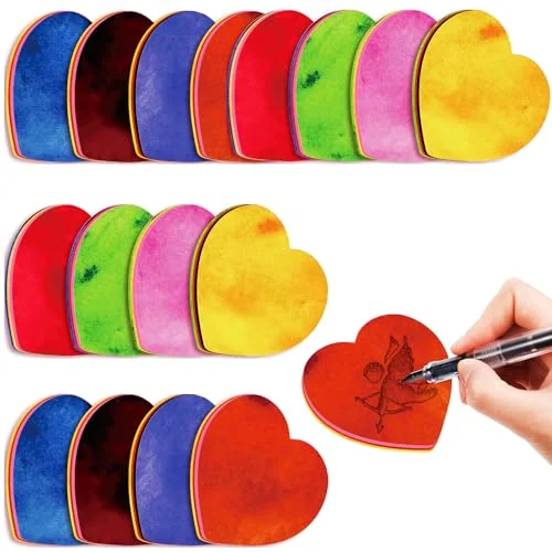 720 Sheets 24 Pads Heart Shaped Sticky Memo Notes, multicolor, product photo