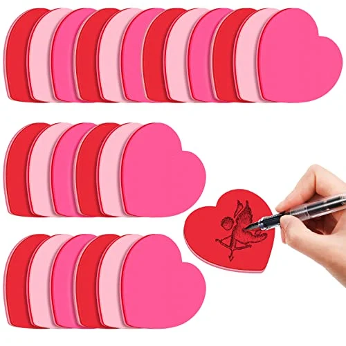 720 Sheets 24 Pads Heart Shaped Sticky Memo Notes, cute colors, product photo