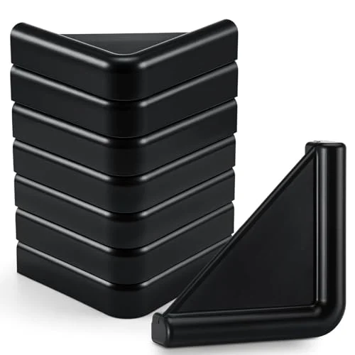 8 Pcs Rv Slide Out Corner Guards, black, product photo