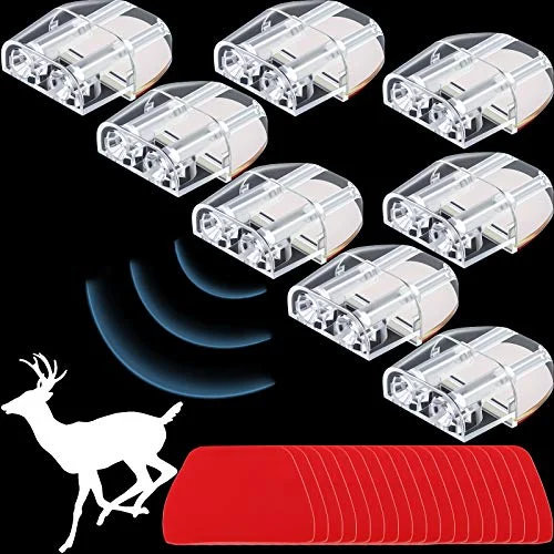 8 Pieces Deer Whistles for Car with Adhesive Tapes, transparent, product photo