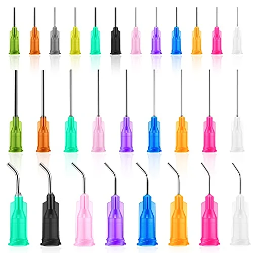 90 Pieces Blunt Tip Dispensing Needle with Luer Elbow, multicolor, product photo