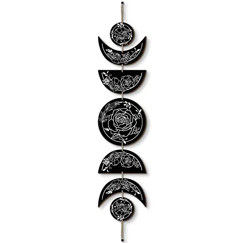 Boho Wall Decoration Moon Phases Wall Art Stars Moon, black, white, product photo