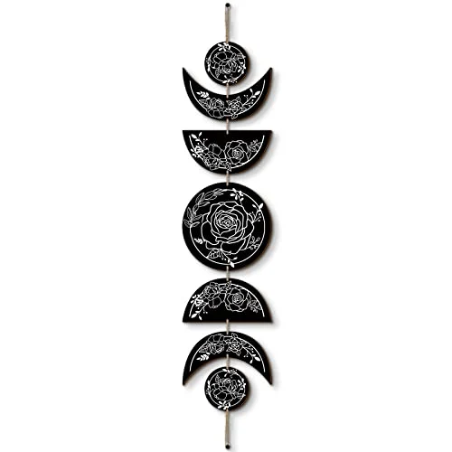 Boho Wall Decoration Moon Phases Wall Art Stars Moon, black, white, product photo