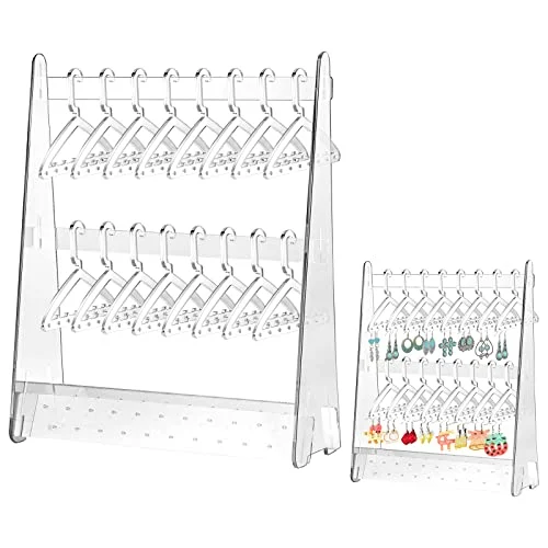 Earring Hangers Holder Organizer Clear Acrylic Rack Jewelry Display, transparent, product photo