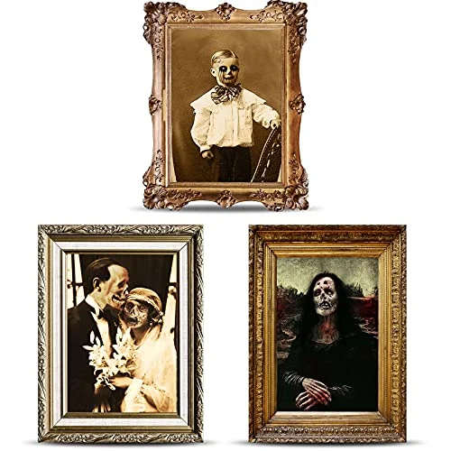 Halloween Decorations 3D Changing Face Horror Pictures Moving Portrait, classic, product photo