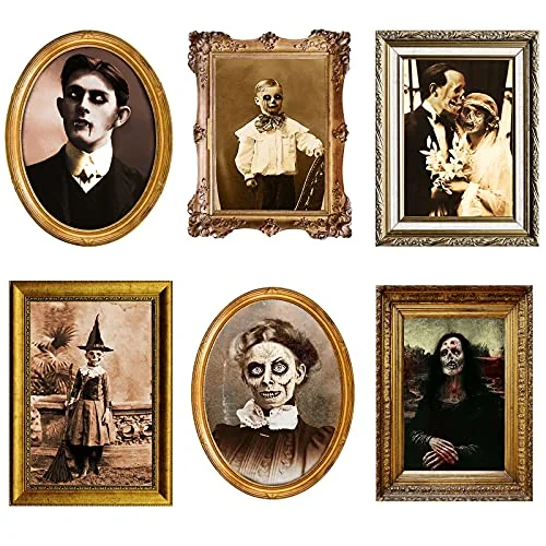 Halloween Decorations 3D Changing Face Horror Pictures Moving Portrait, chic, product photo