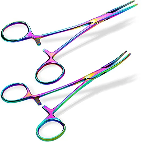 Hemostat Curved and Straight Hemostat Forceps Piercing Pliers Forceps, colorful, product photo