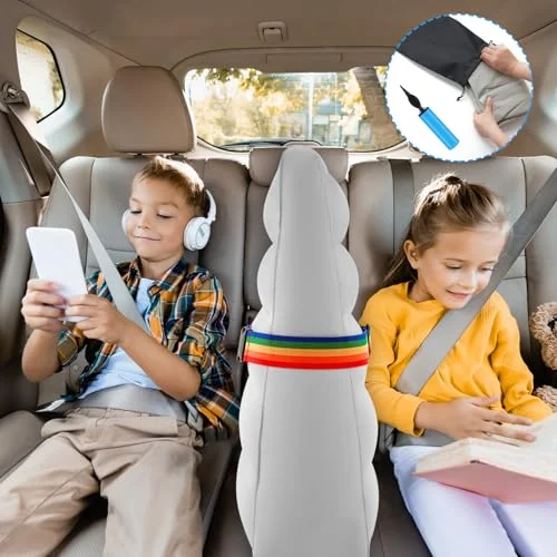 Inflatable Car Backseat Divider, gray, product photo