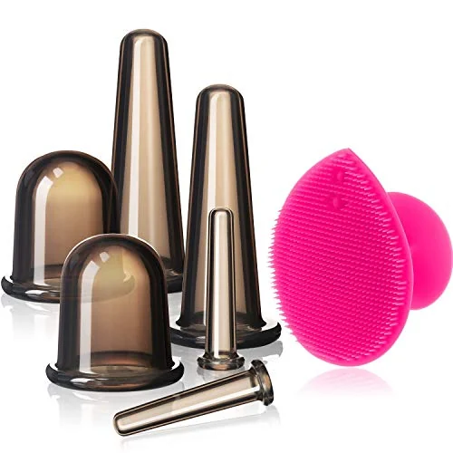 Silicone Facial Cupping Set, black, product photo