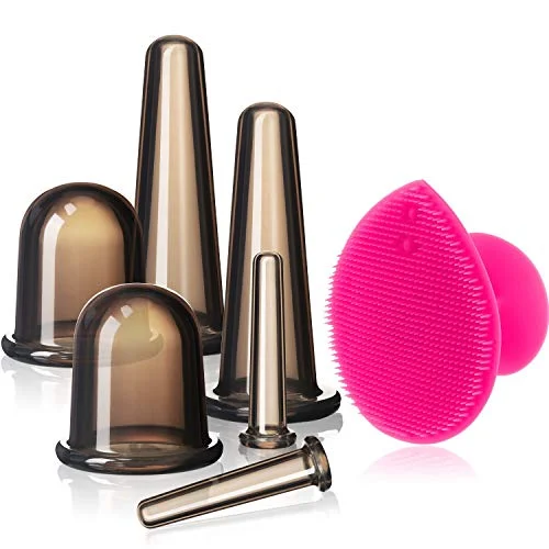 Silicone Facial Cupping Set, black, product photo