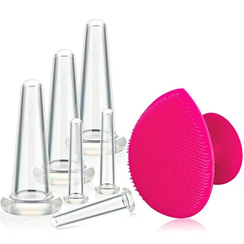 Silicone Facial Cupping Set, white, product photo