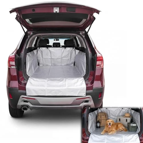 SUV Cargo Liner with Sides Lightweight 190t Silver Coated, silver gray/black, product photo