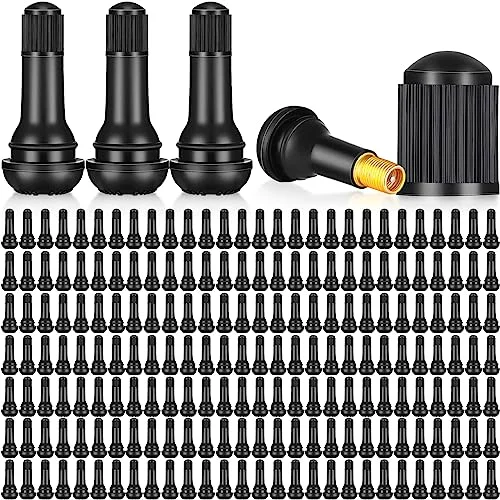 TR413 Tubeless Valve Stems - Rubber Snap-in Valve Stems, black, product photo